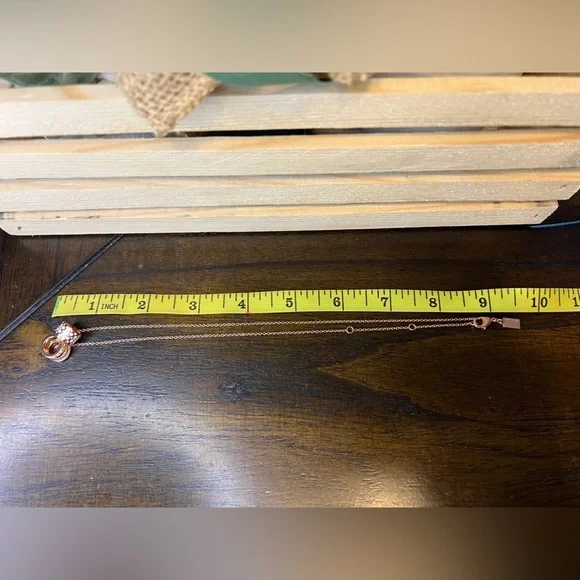 Coach Rose Gold 3-Ring Necklace - Picture 6 of 6